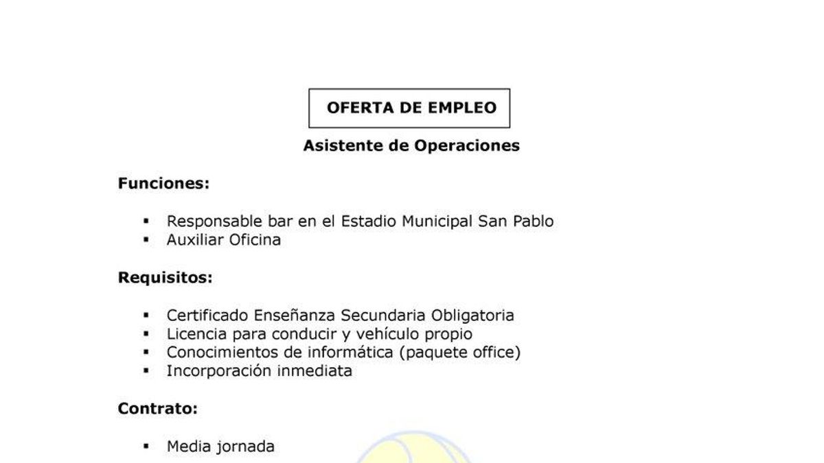 El Écija Balompié lanza una oferta de trabajo exclusiva para hombres para gestionar el bar de su estadio