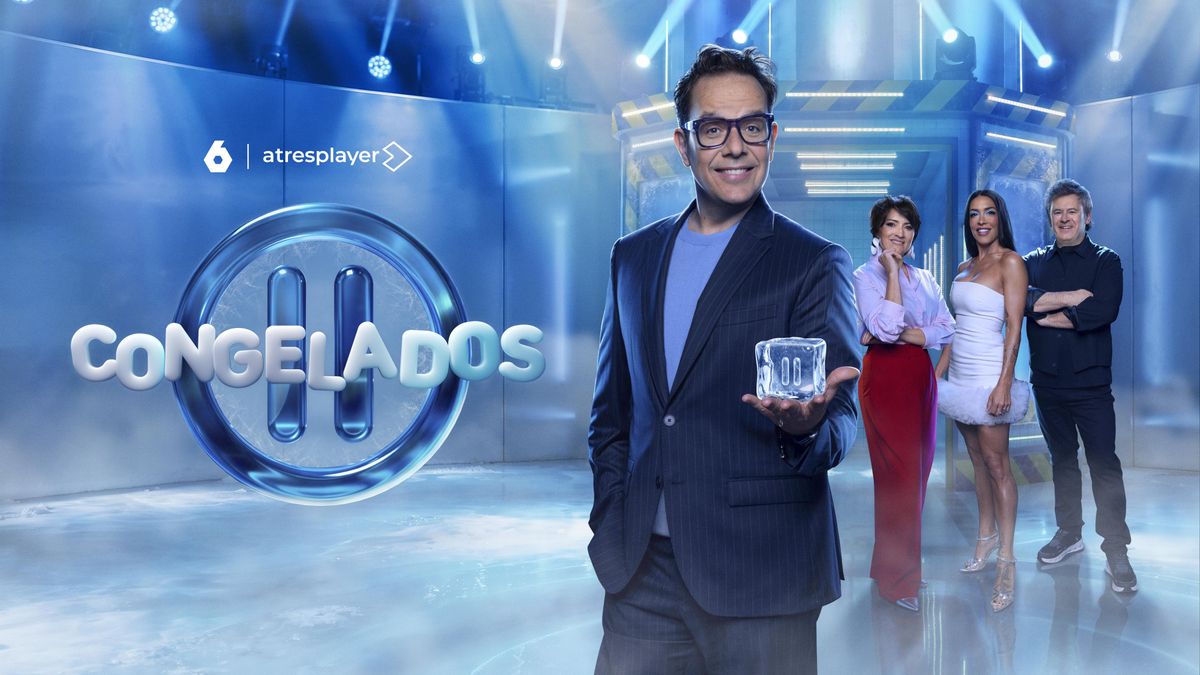 Imagen promocional de 'Congelados' con Àngel Llàcer como presentador y Silvia Abril, Lorena Castell y Miki Nadal como capitanes de equipos