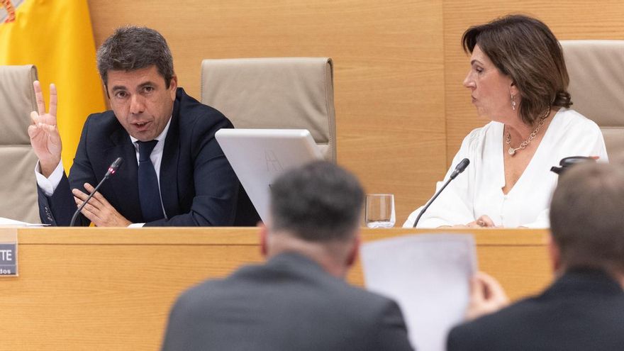 Mazón en la comisión de la dana