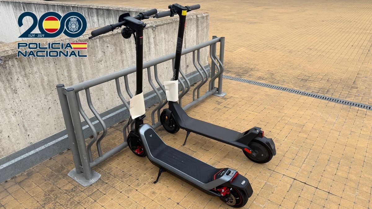 Patinetes robados en un centro comercial