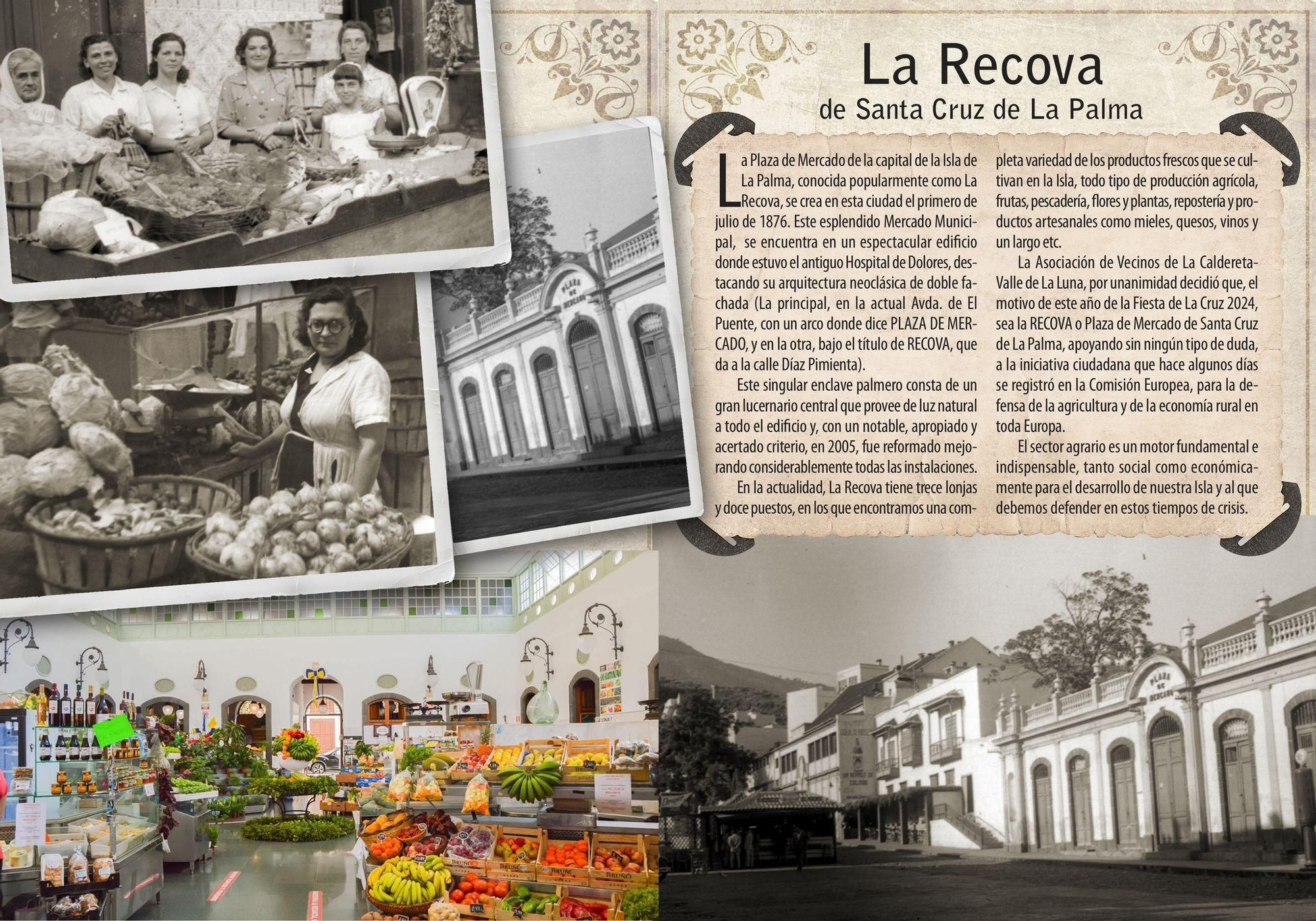 Texto con datos históricos y fotografías antiguas.