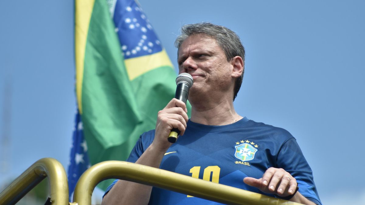 El gobernador de Sao Paulo, Tarcísio de Freitas, promete a la derecha un "proyecto victorioso" para 2026 pese a la falta de Bolsonaro