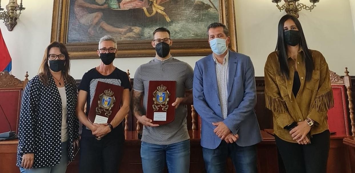 Recepción de la deportista en el Ayuntamiento de Santa Cruz de La Palma.
