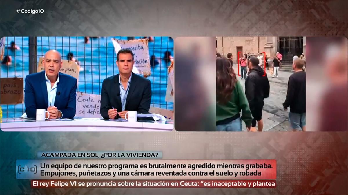 Nacho Abad denuncia una agresión al equipo de 'Código 10' en Sol y exige una rectificación a RTVE: "Aquí compañeros somos todos"