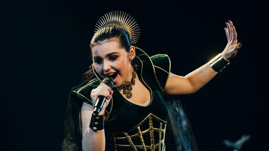 Alessandra (Noruega) en su primer ensayo en Eurovisión 2023