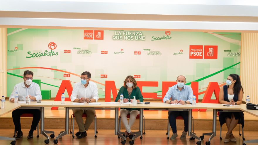 Susana Díaz durante la reunión en Almería