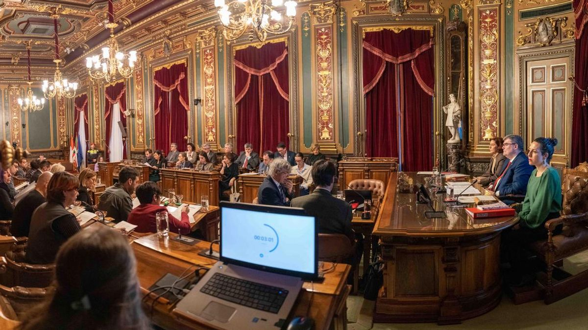 Pleno del Ayuntamiento de Bilbao celebrado este jueves