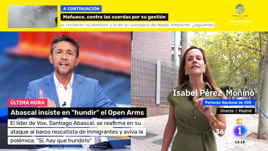 Javier Ruiz repele los ataques personales de la portavoz de Vox en 'Mañaneros': "Yo no le he insultado, usted a mí sí"