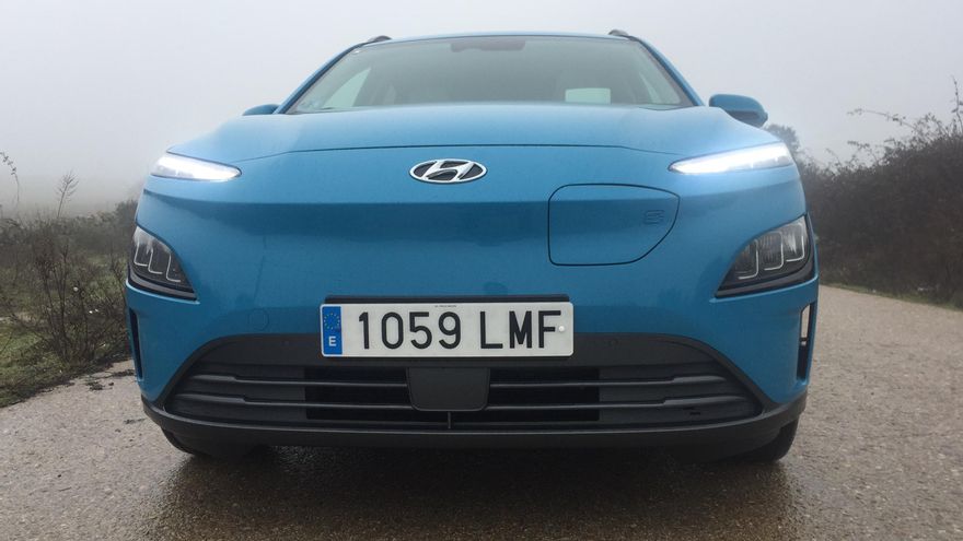 Frontal de la versión eléctrica del Hyundai Kona.