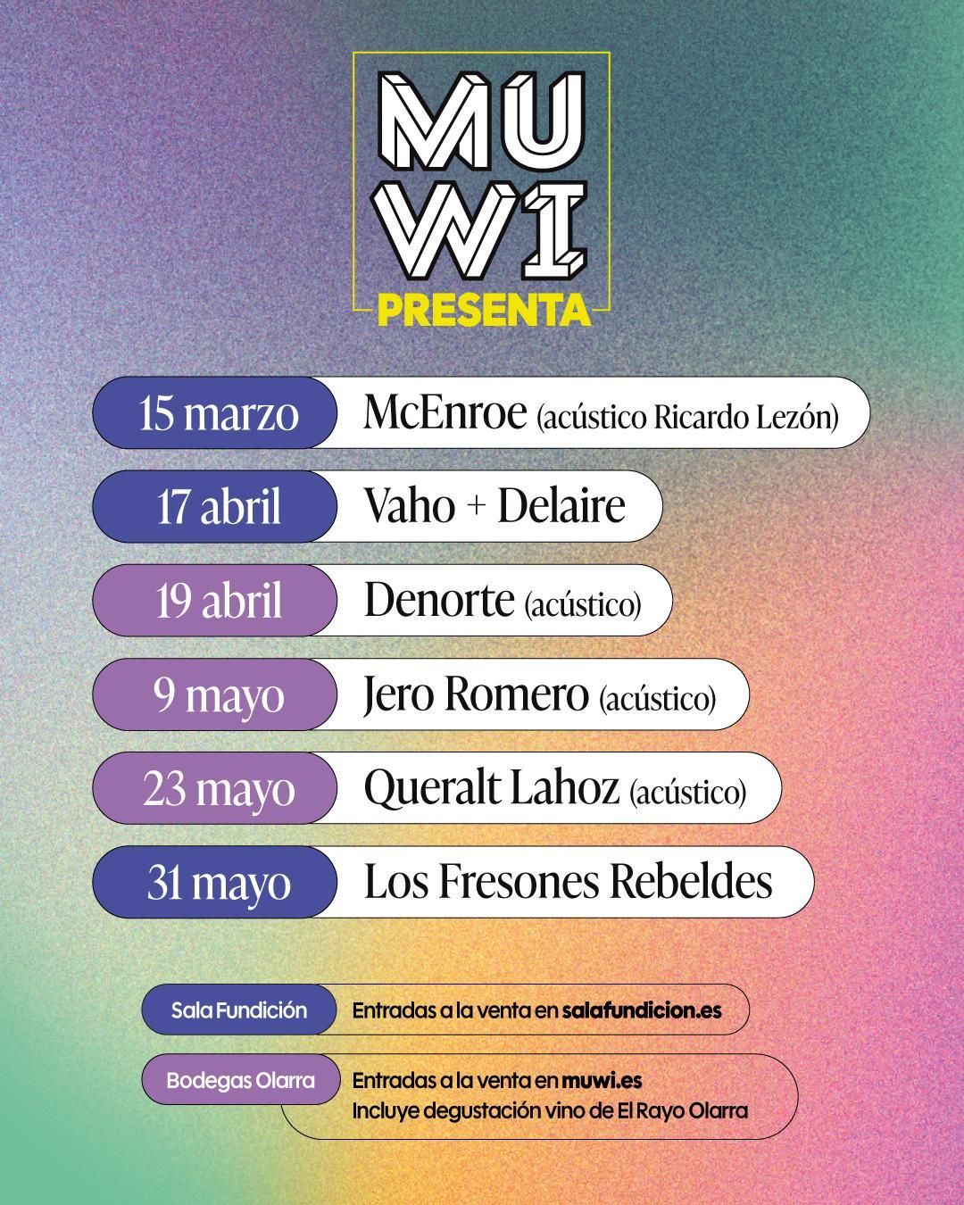 Estos son los conciertos previstos