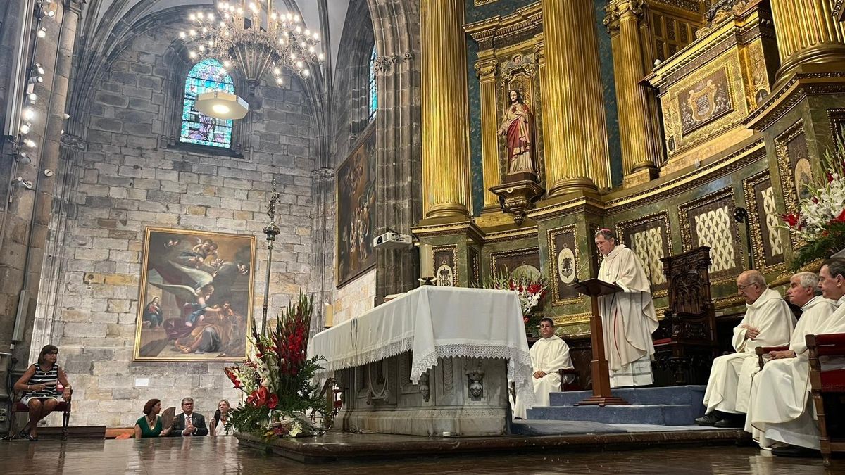 Misa Mayor en la Basílica de Begoña, en Bilbao. en el 15 de agosto.