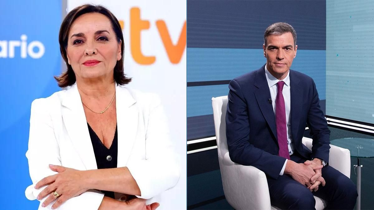 Pepa Bueno y Pedro Sánchez