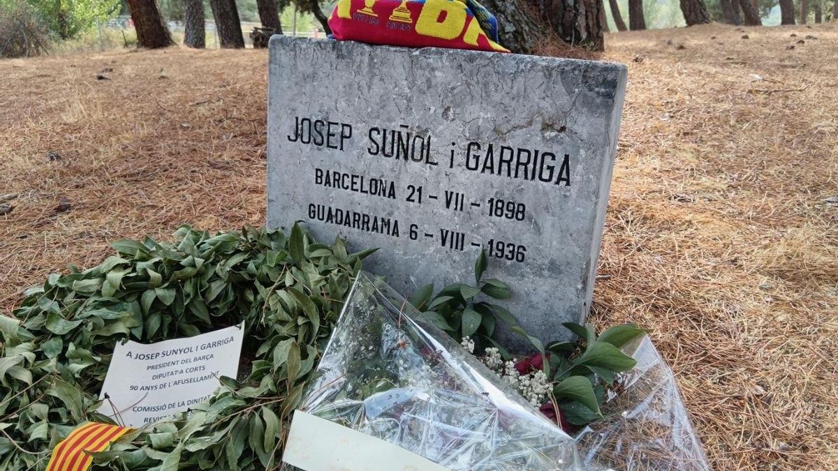 El presidente del Barcelona que fue asesinado en un pueblo de Madrid por los franquistas y tiene una placa en un pinar