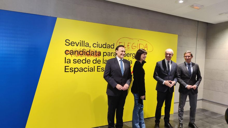 La ministra de Ciencia visita la sede de la futura Agencia Espacial: "La candidatura de Sevilla era perfecta"