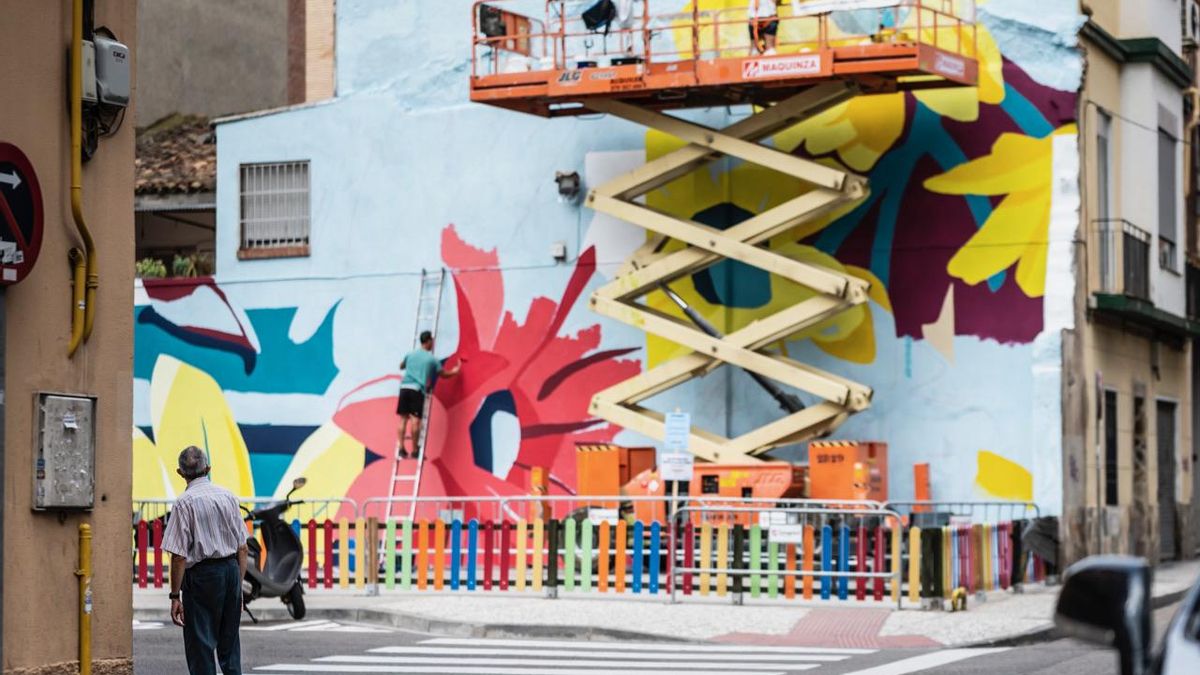 Obra de Diego Vicente en el Festival Asalto 2020.