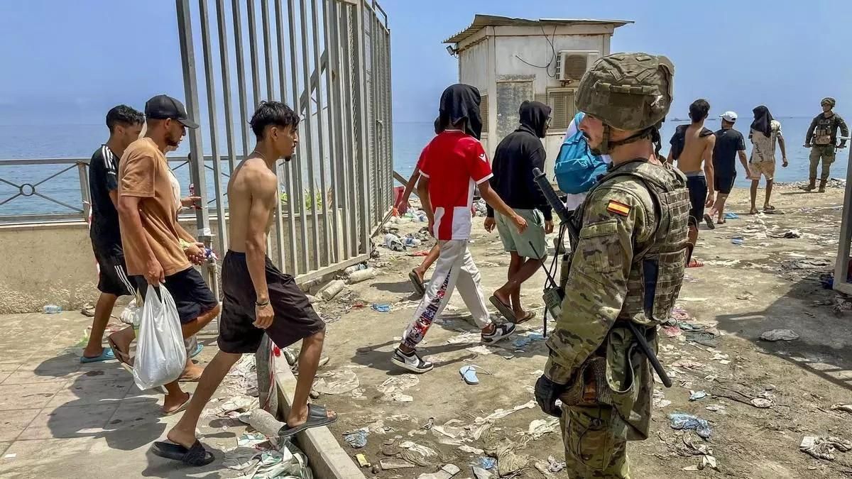 Imagen de la frontera de Ceuta.