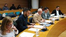 Los representantes de PSPV, Compromís, Podemos, Ciudadanos y PP en la comisión de la nueva RTVV