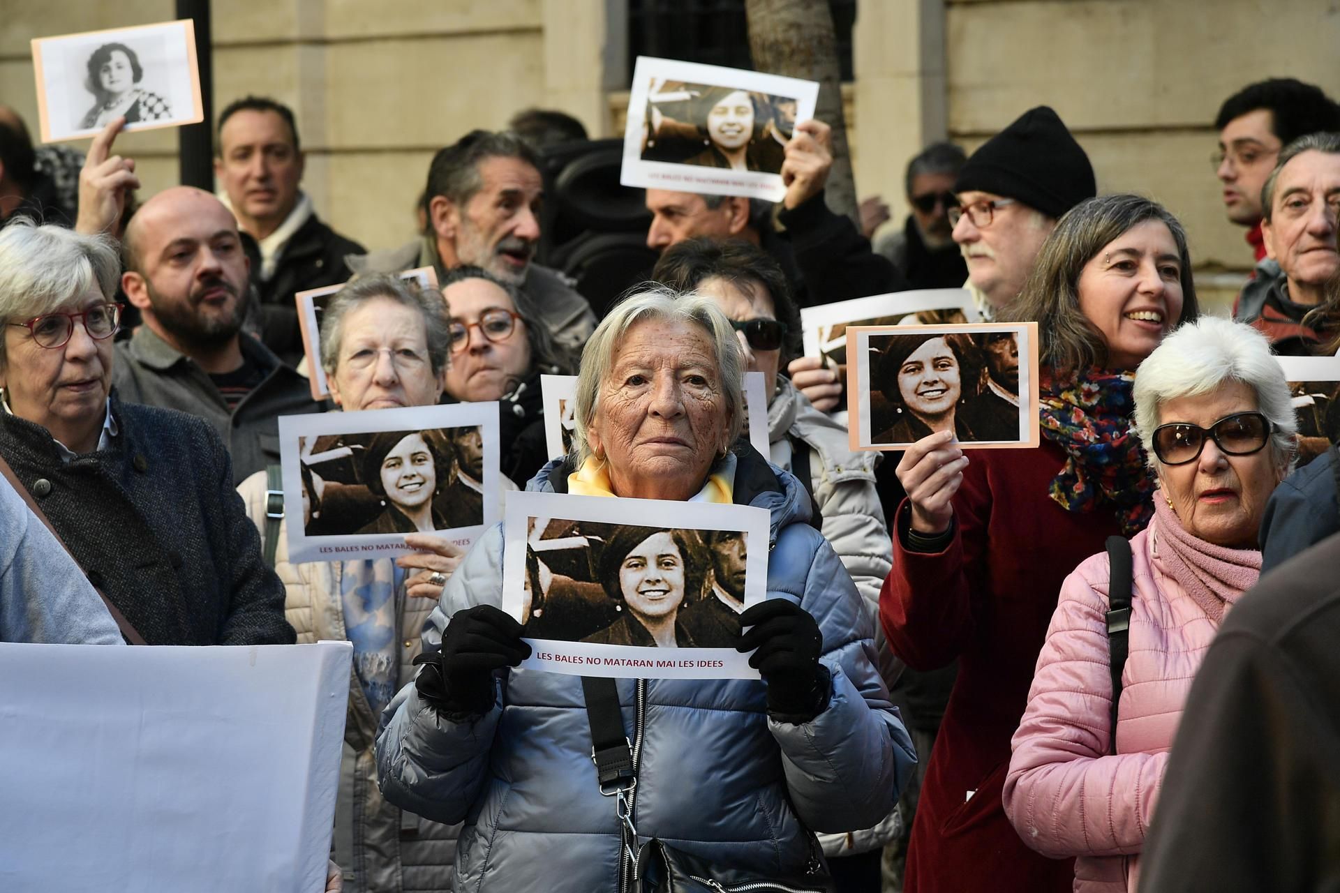 Concentració duta a terme el 2024 contra la derogació de la llei balear de memòria democràtica
