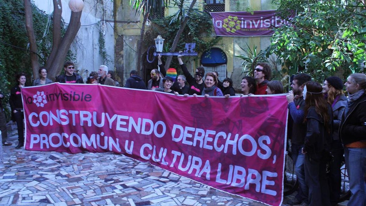 Manifestación en apoyo a La Casa Invisible | Foto: Azael Ferrer
