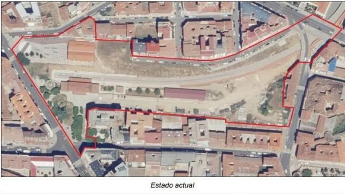 Estado anterior de la zona de la estación de Feve y Espacio Vías
