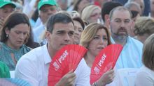 Pedro Sánchez y Susana Díaz en un acto de la campaña del 26J.