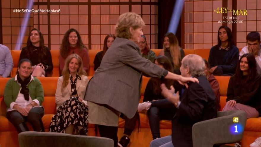 Desesperación de Mercedes Milá ante un José María García indomable en TVE: "Que te calles o te doy una bofetada"