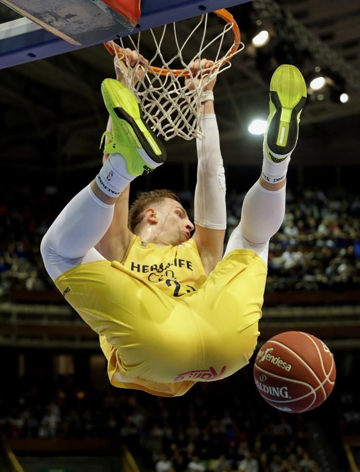 Partido de semifinales de la Copa del Rey entre el Herbalife Gran Canaria y el Bilbao Basket. Efe.