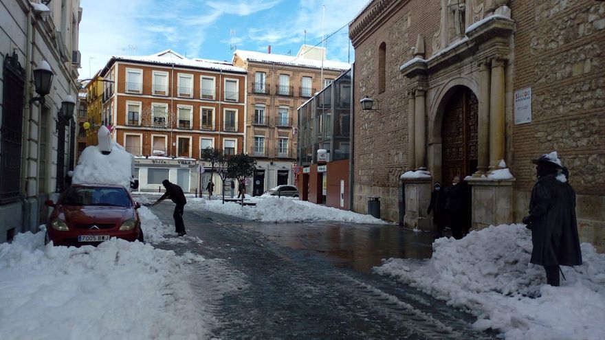 Calle Teniente Figueroa de Guadalajara, el domingo 10 de enero de 2021