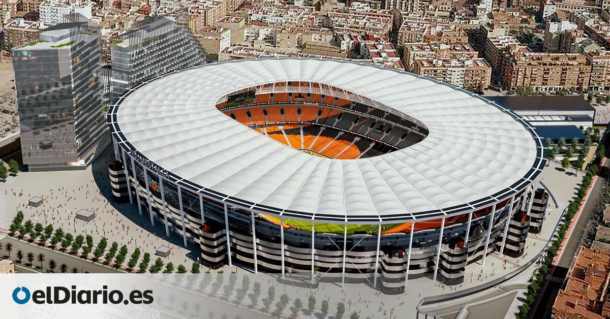 El Valencia CF presenta seis meses tarde el plan de urbanización del nuevo estadio: aceras más anchas y tala de 40 árboles protegidos