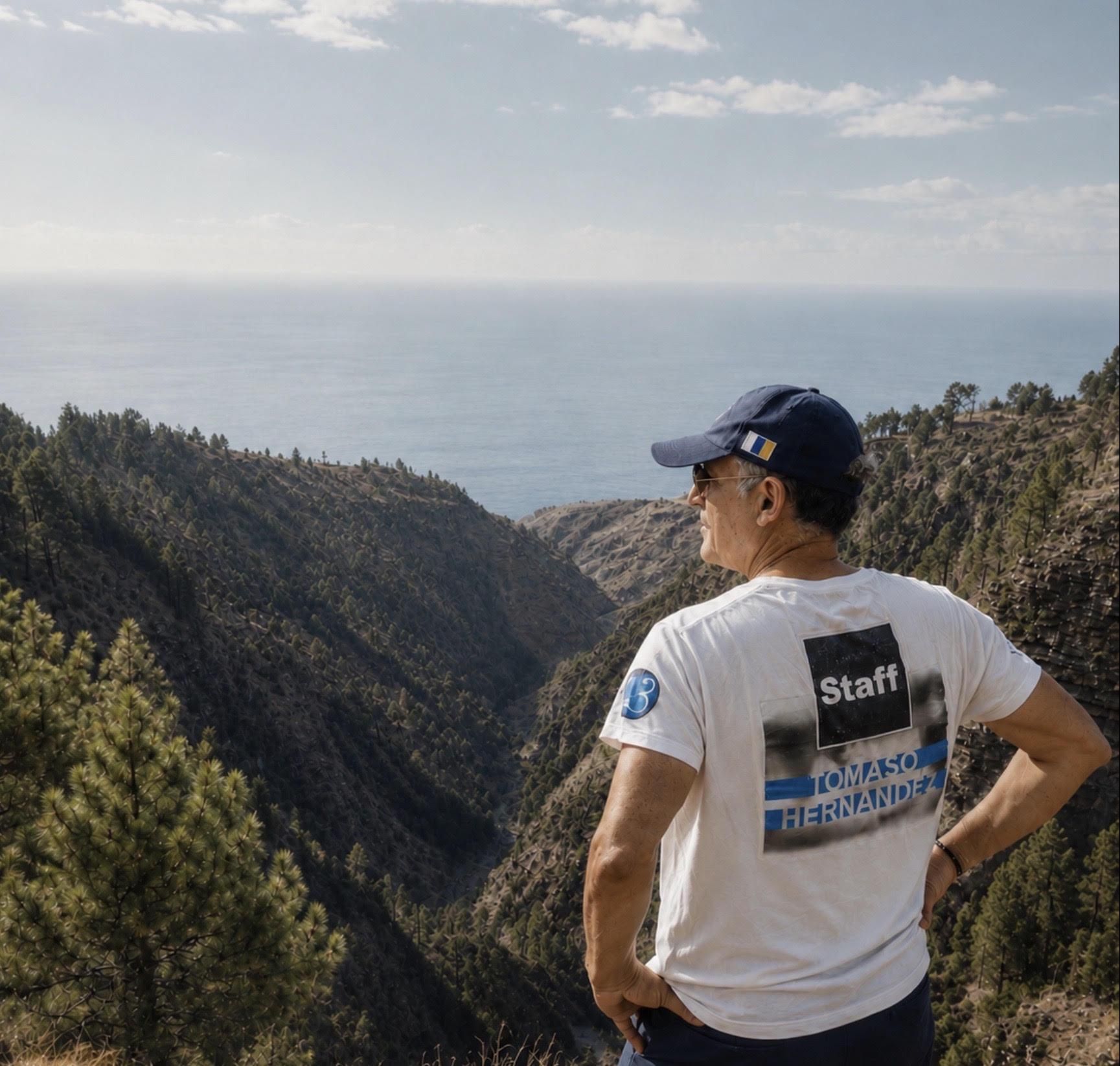 Tomaso Hernández, en el barranco de Garome  de Tijarafe.