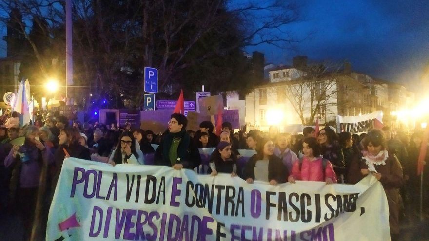 La marcha del 8M en Santiago