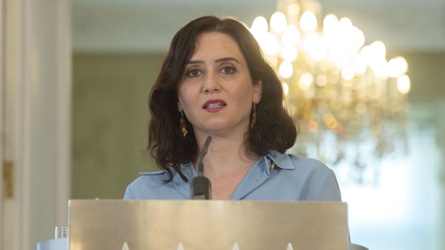 Isabel Díaz Ayuso en una rueda de prensa en una imagen de archivo.