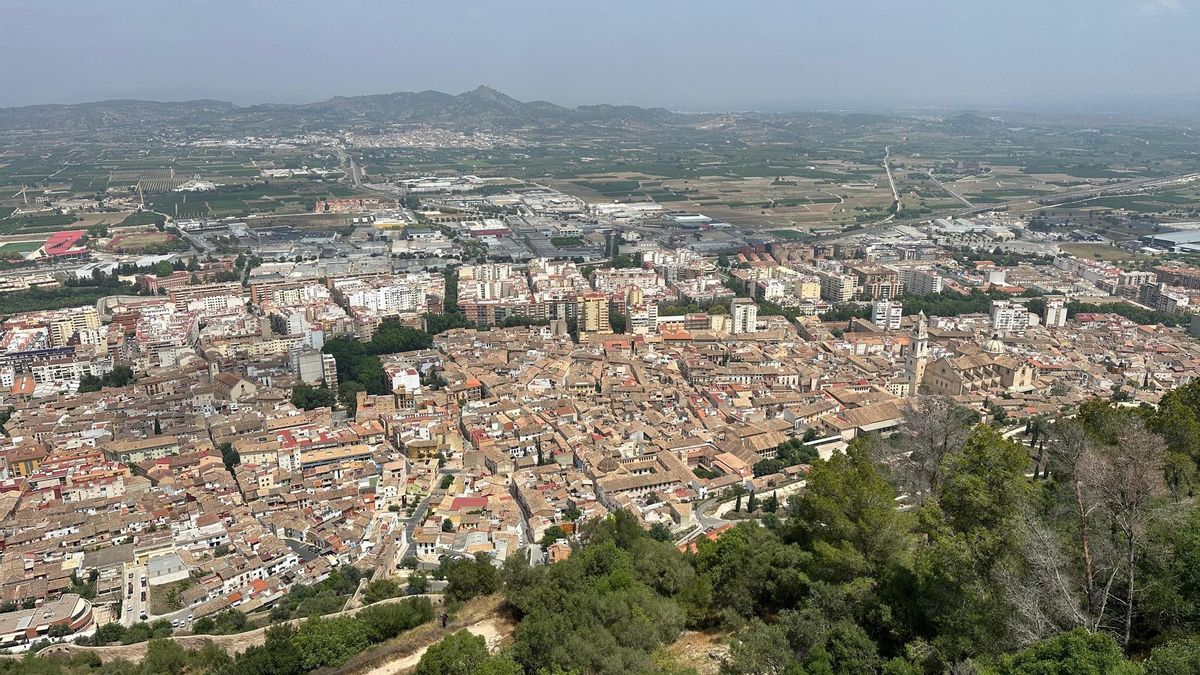 Vista de la ciudad de Xàtiva.