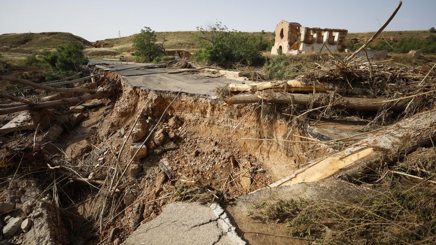 Aragón cifra en 6 millones los daños por la tormenta del viernes en la comarca de Belchite