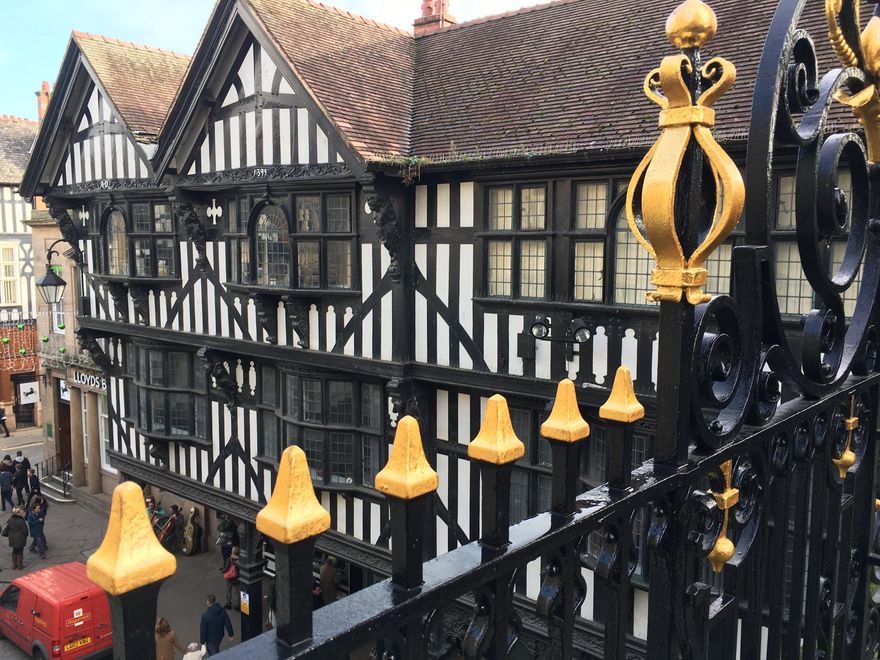 Casas Tudor en el centro de Chester.