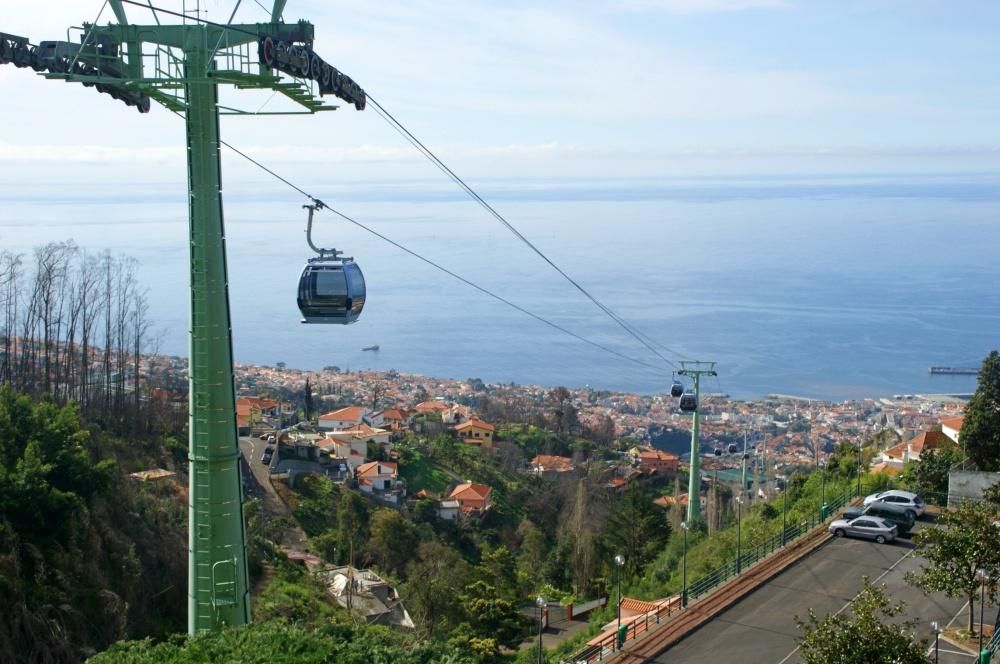 Un teleférico comunica la zona portuaria con la zona alta de Funchal