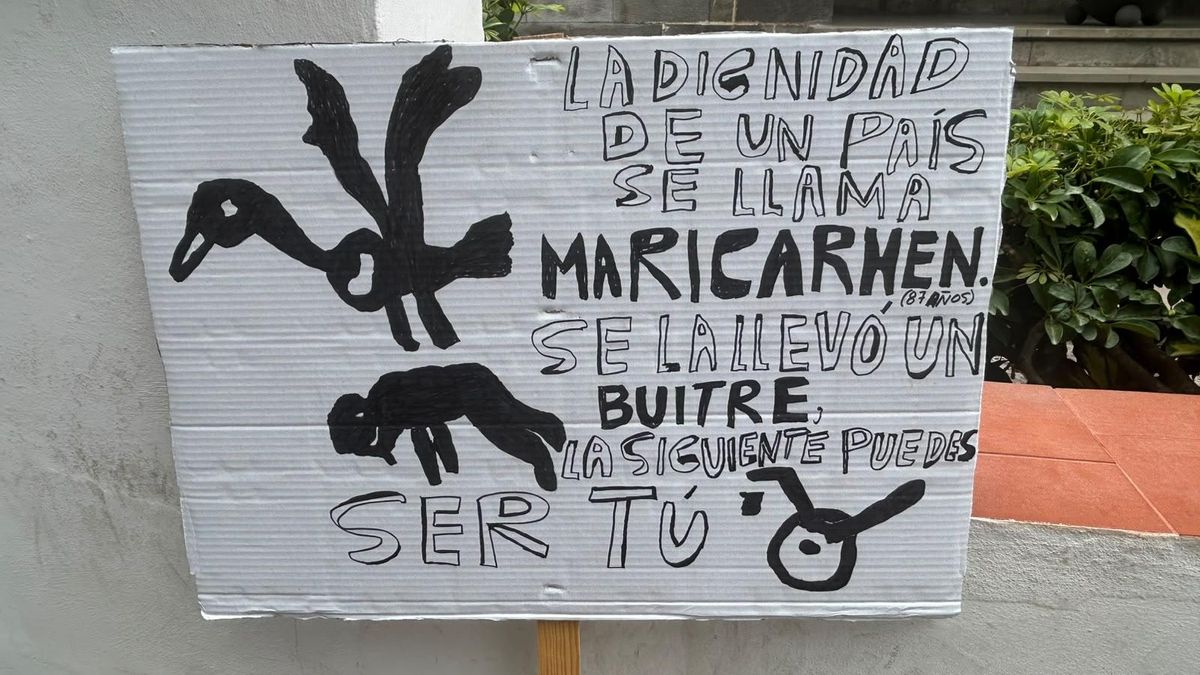 Cartel en la manifestación celebrada este sábado en Los Llanos de Aridane por "una democracia real". LA PALMA AHORA