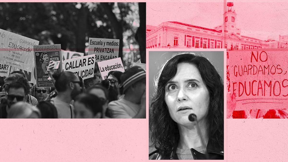 Arranca una huelga histórica en la educación madrileña que aumenta la presión sobre Ayuso