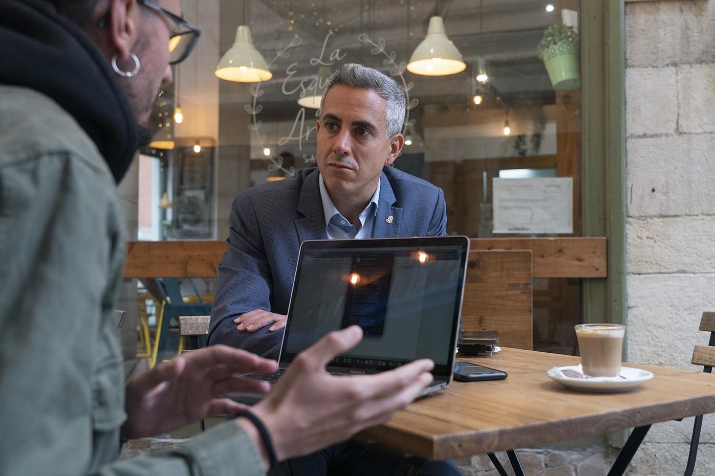 Pablo Zuloaga (PSOE) durante la entrevista con elDiario.es.