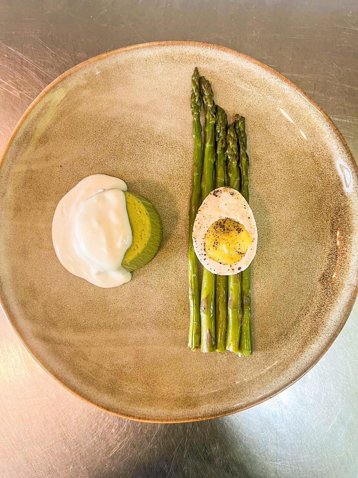 Flan de Espárragos de Berro Bistrot
