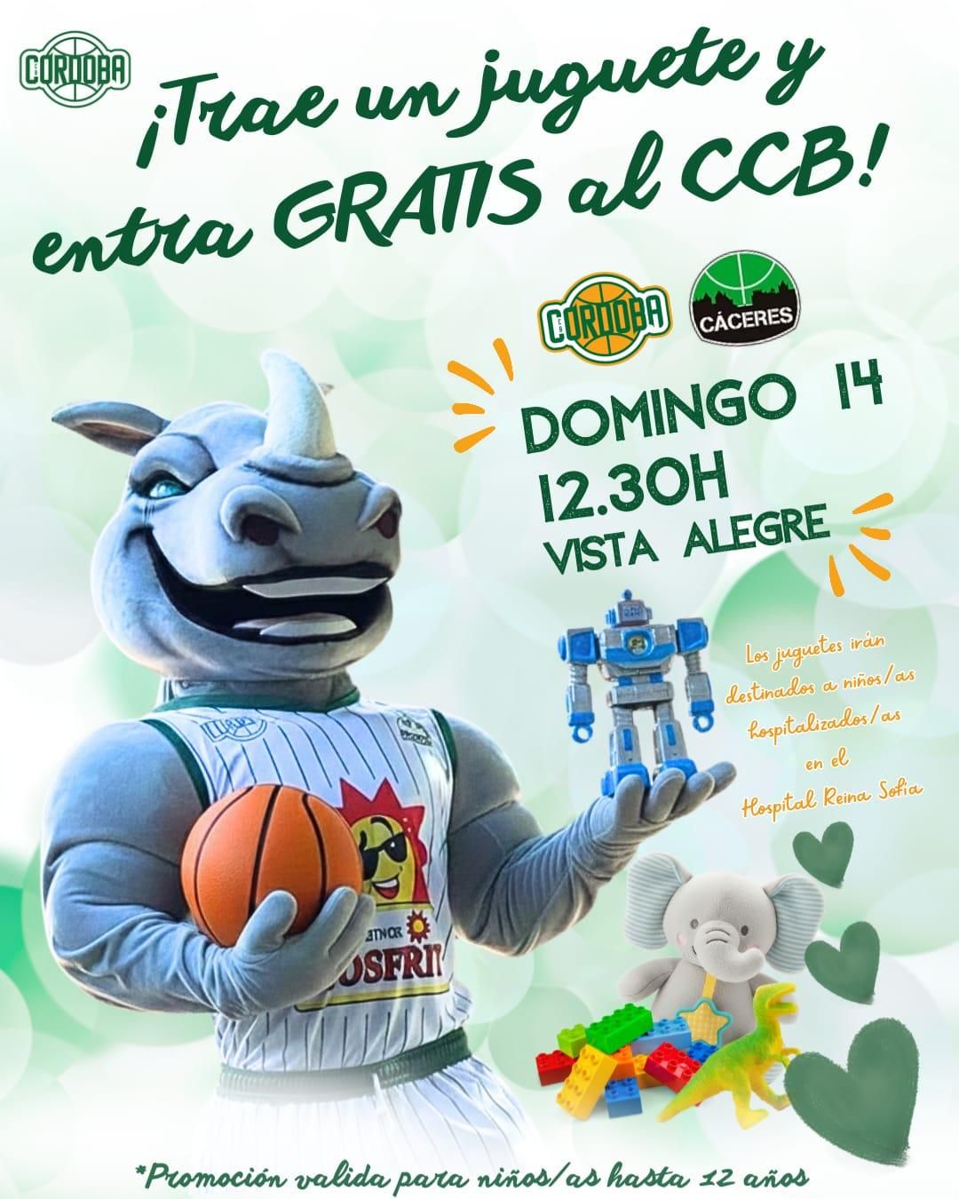 Promoción de una entrada por un juguete del Coto Córdoba CB.