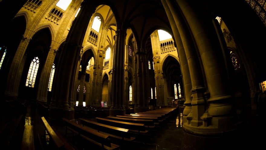 Interior de la Catedral de Vitoria.