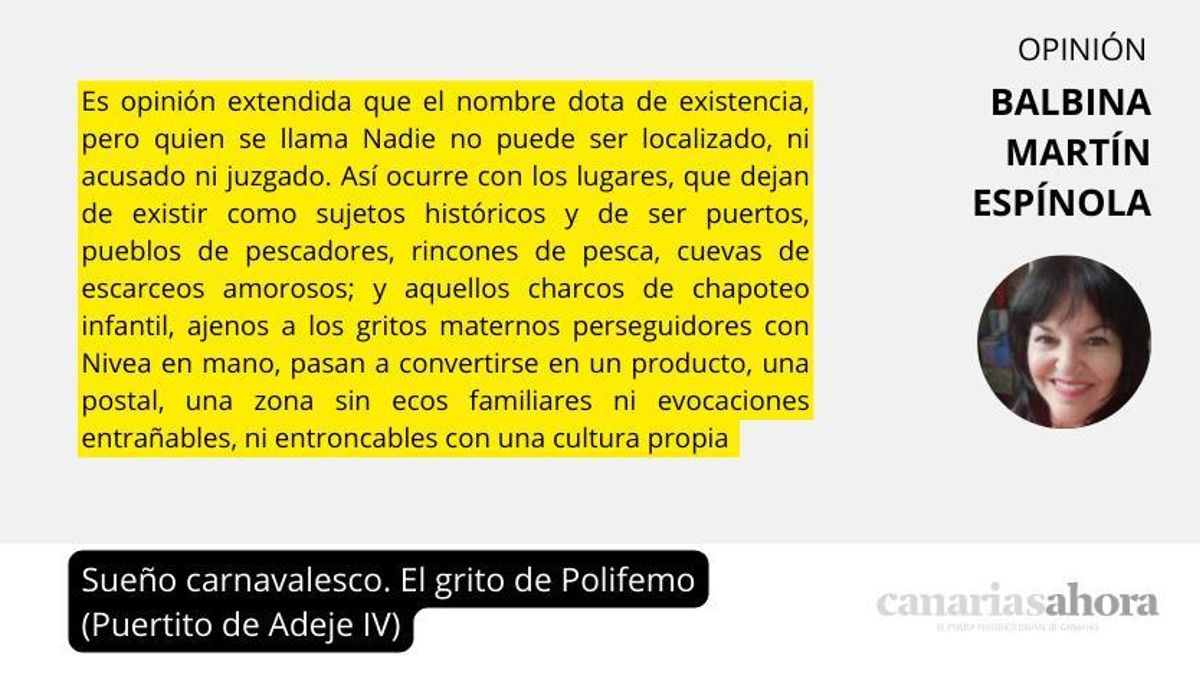 Sueño carnavalesco. El grito de Polifemo (Puertito de Adeje IV)