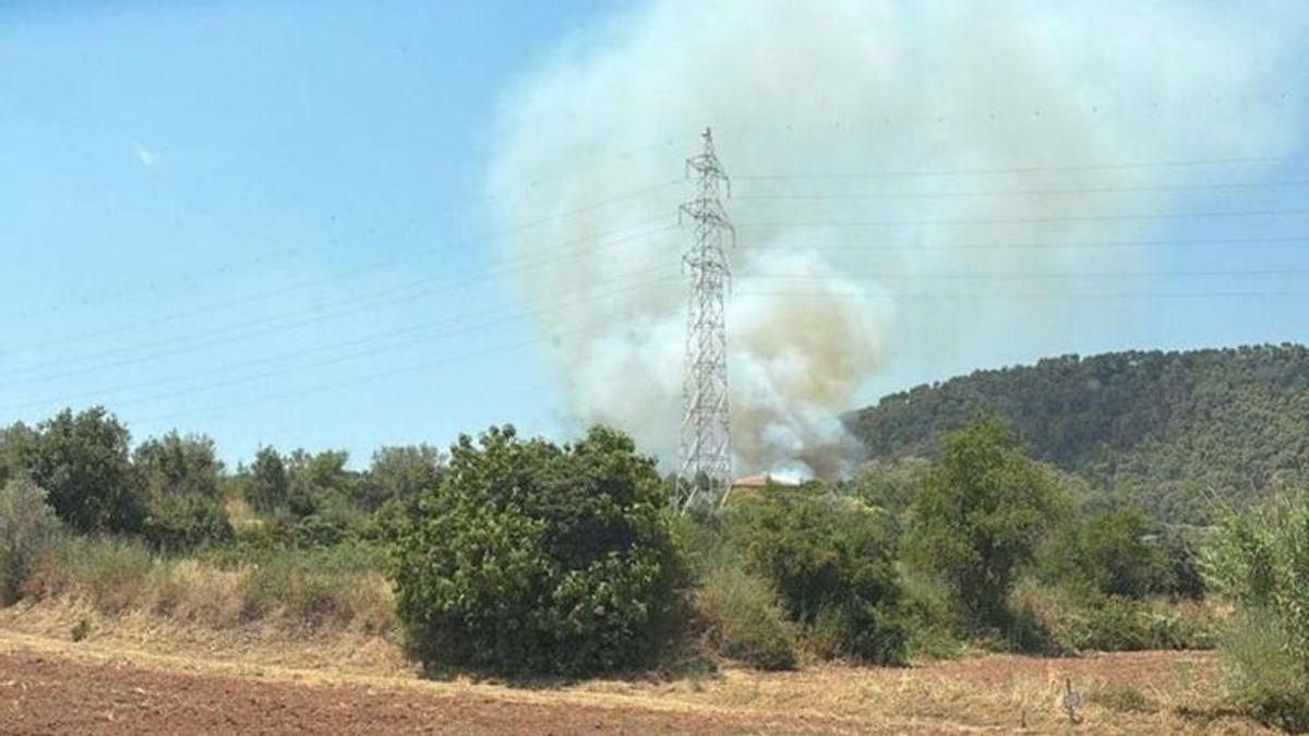 Confinadas siete urbanizaciones y diversos núcleos por el incendio forestal en Sentmenat (Barcelona)