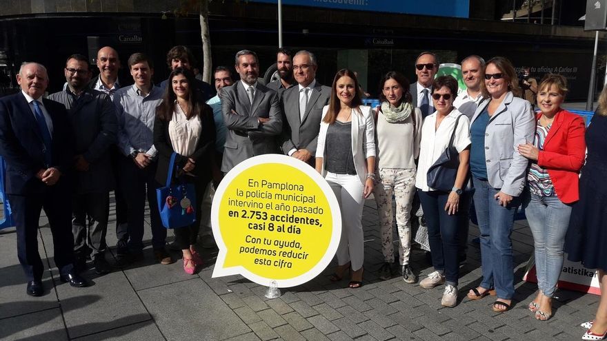 Pamplona recrea ocho accidentes a escala real en el espacio público para concienciar a la ciudadanía