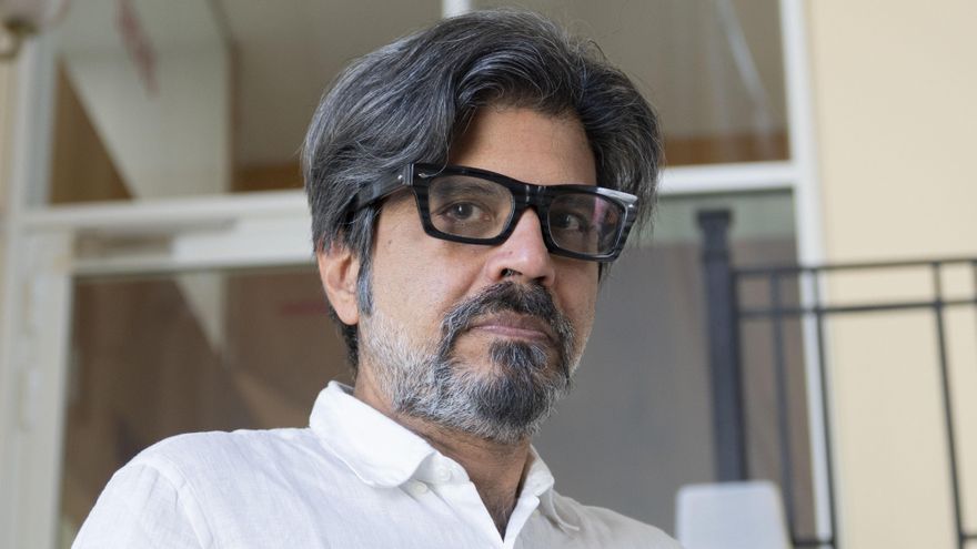 Pankaj Mishra in the Circle of Fine Arts in Madrid on September 19, 2025.