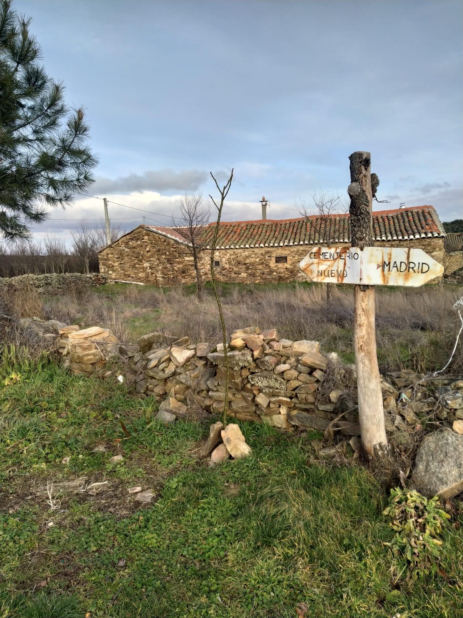 Curillas señalando las direcciones del Cementerio Nuevo - Madrid
