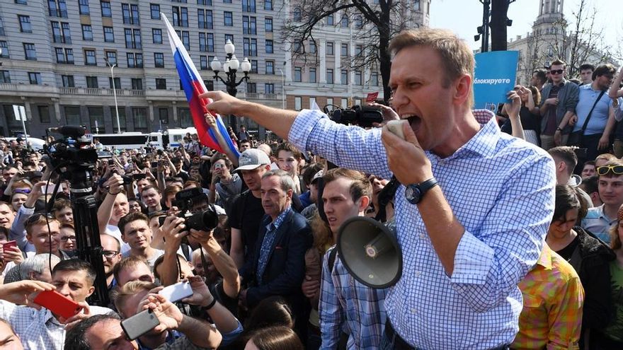 Represión y detenciones en Rusia durante las protestas de partidarios del opositor Navalny