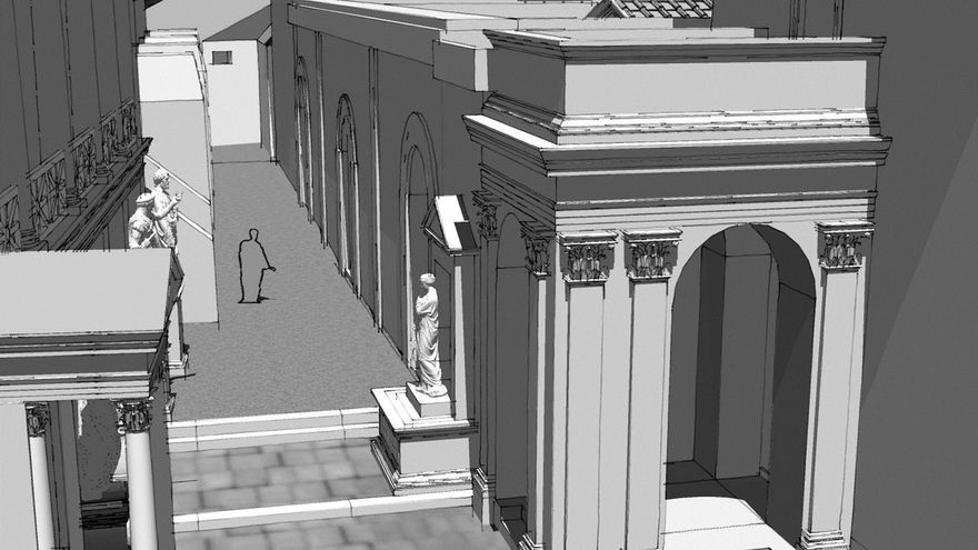 Una de las calles de lo que fue la Munigua romana.