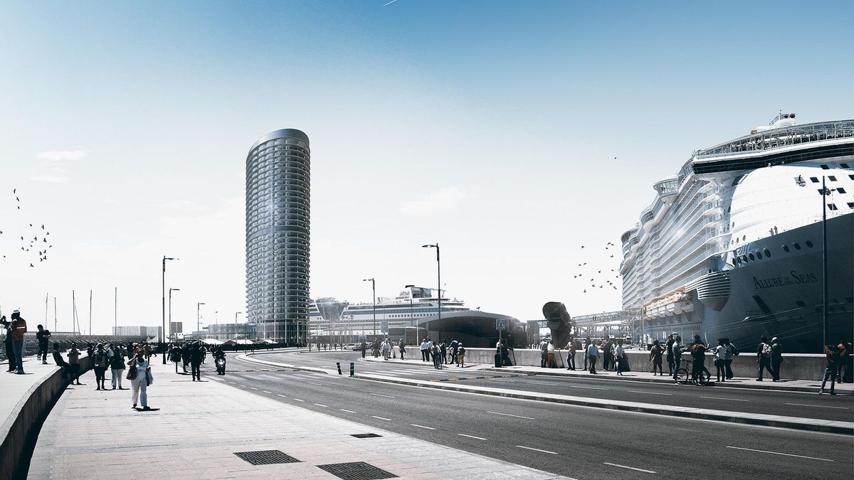 Recreación virtual del proyecto que se quiere instalar en la zona portuaria.